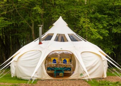 Lotus Belle Stargazer tent glamping near Eurotunnel, Canterbury and Dover in Kent