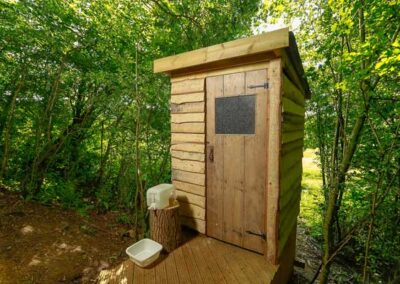 Private loo for Valley Lotus Belle Stargazer tent glamping near Elham, Canterbury, Folkestone and Dover in Kent