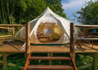 Valley Lotus Belle Stargazer tent glamping near Elham, Canterbury, Folkestone and Dover in Kent