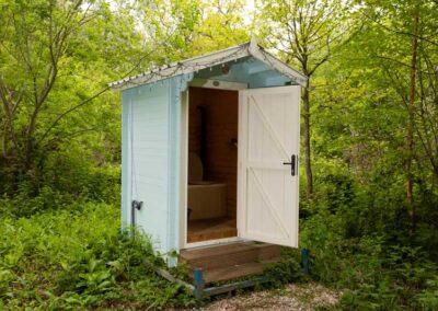camping facilities on Kent family farm - composting toilet